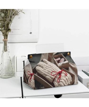 Tissue Box Cover Tissue Box Holder Knitted Gloves Print Tissue Holder Travel Tissue Packs Facial Paper Holder Decorative Holder - Buy Online on GoSupps.com