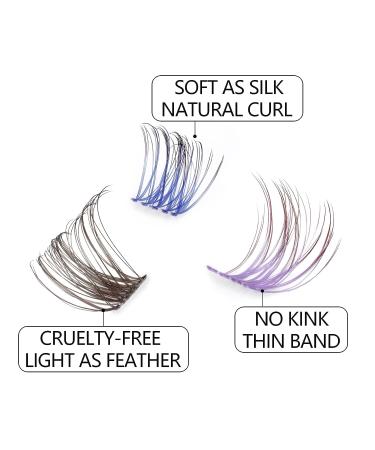 DIY Cluster Lash Extensions 78 PCS | Crislashes Soft Lash Clusters 13 Rows | Reusable at Home | F13 Mix 8-16mm | Brown-D-Curl-mix8-16 - Buy Online on GoSupps.com