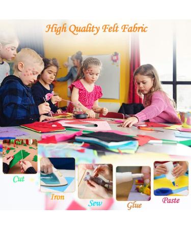 40 Pcs 6x6 Craft Felt Fabric Sheets - Assorted Colors - Non Woven Thick Felt Square for Kids DIY Sewing & Crafts - Buy Online on GoSupps.com