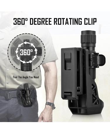 Buy Ultrafire W66 Tactical Flashlight Holster Keeper 2-Pack | Rotatable Pouch for 0.9-1.2 Flashlights | Durable Belt Holder with Lever Closure - Buy Online on GoSupps.com