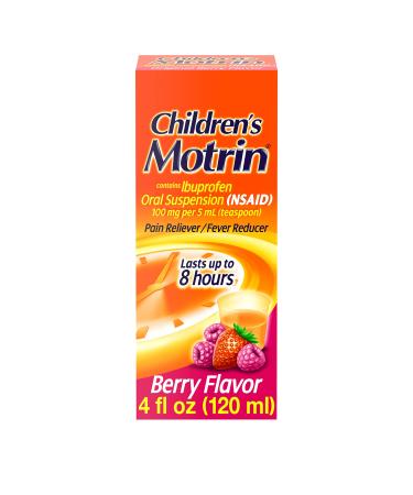 Motrin Children's Oral Suspension Ibuprofen Pain Relief 4 Oz Berry 4 Fl Oz (Pack of 1)