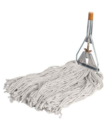 Genuine Joe-GJO54201 Cotton Wet Mop with Handle 60" Width x 0.94" Height Cotton HeadWood Handle  Lightweight