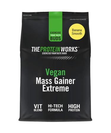 Protein Works Vegan Mass Gainer Extreme |Banana Smooth |Calorie-rich & protein-rich powder shake |Carbohydrate tract Weight Gainer |2kg Banana Smooth 2kg