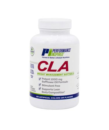 Performance Inspired Nutrition CLA High Potency Weight Loss Softgels - Increase Lean Muscle Mass - Stimulant Free - 120 Count