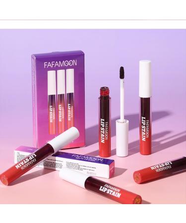 LuckNest Peel Off Lip Stain Lip Tint Set of 3 long lasting peel off matte lip gloss matte liquid lipstick nude lip gloss waterproof lip tint non stick for women - Buy Online on GoSupps.com