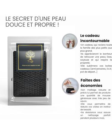 Shop African Badenetz - Djampe Peeling Shower Sponge | XL Soft Bathing Accessories for Men Women & Children | Black Flower-Waves - Buy Online on GoSupps.com