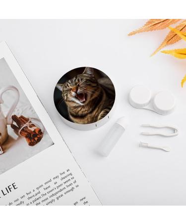 Portable Yawning Cat Contact Lens Case - Travel-friendly Storage Box for Contacts - Buy Online on GoSupps.com