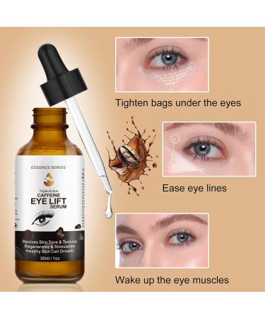 Caffeine Eye Serum - Anti-Aging Formula with EGCG for Puffiness Dark Circles and Wrinkles | Under Eye Treatment (1 oz - Buy Online on GoSupps.com