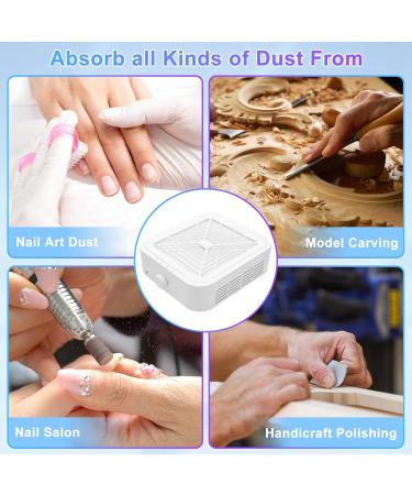 CGBE Nail Dust Collector 120W Low Noise Dust Collector Nail Tech with Strong Suction Power Professional 3-Speed Adjustment Nail Dust Collector Quiet for Nail Salon with Reusable Filters - Buy Online on GoSupps.com