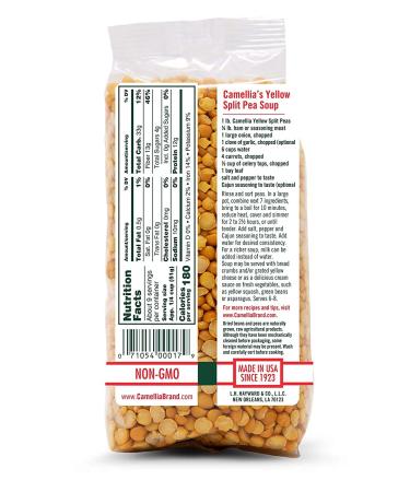 Camellia Brand Dried Yellow Split Peas - 2 Pack, 1 lb Each - Buy Online on GoSupps.com