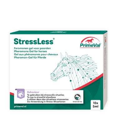Primeval Stressless Pheromon Gel - Natural Soothing Supplement Suitable for Horse Transport and Veterinary Views (10 Beutel)