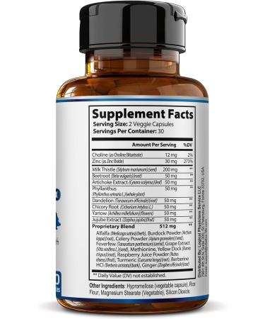 Advanced Liver Support Supplement with Dandelion Milk Thistle Turmeric -Artichoke Extract for Liver Complete Liver Support with Ginger Root Choline Silymarin & Beetroot-Liver Capsules - Buy Online on GoSupps.com