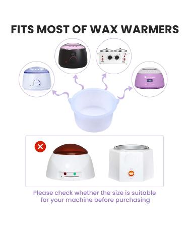 2Pcs Silicone Wax Pot with Spatula | 500ml Wax Warmer for Hair Removal Kit | Replacement Waxing Bowl for Wax Machine | 16.9 Oz Capacity - Buy Online on GoSupps.com