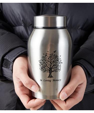 P.J homsv Cremation Urns for Human Ashes Adult Male Female Decorative Urn Large Up to 200lbs Funeral Burial Keepsake Urns for Men Women Mom Silver - Buy Online on GoSupps.com