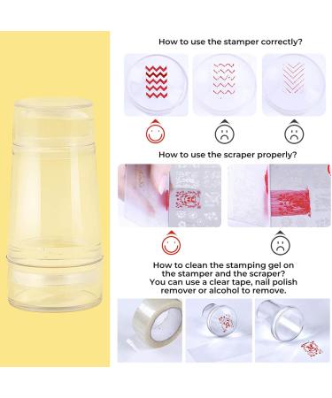 Mobray Nail Stamping Gel Polish Kit - 6 Colors 8ml UV LED Art Set with Stamper, Scraper, Templates - Black Red Yellow - Buy Online on GoSupps.com