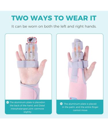 Adjustable Metacarpal Splint Brace - Two Finger Straightener for Right & Left Hand (Pink) - Shop Now for International Shipping - Buy Online on GoSupps.com