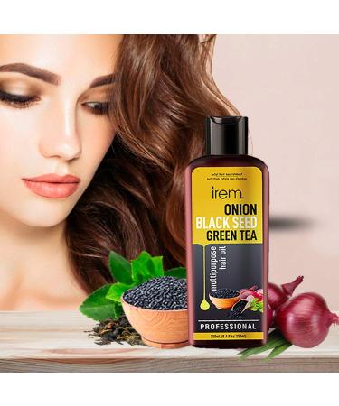 Irem Onion & Black Seed Hair Oil 250ml | Promotes Hair Growth Reduces Hair Fall & Dandruff with Green Tea Oil | Buy Internationally - Buy Online on GoSupps.com