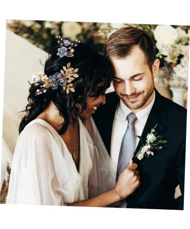 DOITOOL 10 Sets Bridal Headwear Bridal Hair Accessories Bridal Comb Wedding Hair Rhinestones Clip Blue Bridal Hair Comb Side Combs Hair Clip Wedding Hair Combs Korean Hairpin Bridesmaid - Buy Online on GoSupps.com