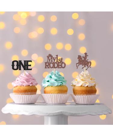 Kaakswa 24Pcs Cowboy Cupcake Topper West Cowboy Happy Birthday Party Decorations My 1st Rodeo Cowboy Birthday Decorations Baby Shower Party Supplies - Buy Online on GoSupps.com