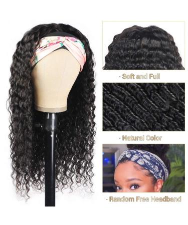26 Inch Water Wave Headband Wig | Human Hair | Brazilian Virgin Hair | Natural Color | Machine Made | for Black Women - Buy Online on GoSupps.com