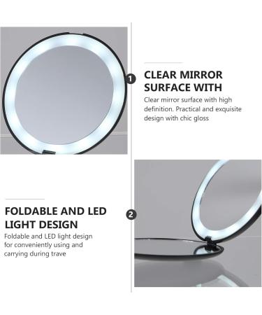 Led Portable Mirror Small Compact Mirror Travel Mirror Folding Vanity Magnifying Pocket Mirror Small Womens Wallet Woman Wallet Ladies Wallets Girl Mirror Mini Miss Magnifier Abs - Buy Online on GoSupps.com