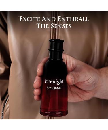 Firenight for Men Eau De Parfum 3.4 fl Oz- Top notes of Nutmeg Flower Lavender Cedar Chamomile Mandarin Orange Hawthorn Bergamot & Lemon - Citrus Cologne for Day & Night Use Elegant 100ml Bottle - Buy Online on GoSupps.com