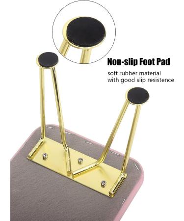 Nail Arm Rest for Acrylic Nails - Microfiber Leather Hand Cushion for Nail Techs - Soft Hand Pillow with Stainless Steel Stands - Pink - Buy Online on GoSupps.com