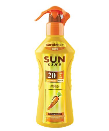Sunlike Body Milk Sunscreen SPF 20 Carotene Spray 200 ml