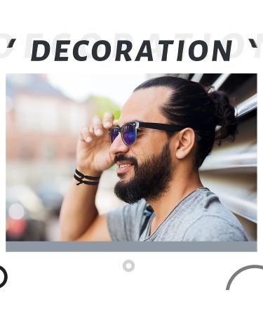 50 Pcs Black Knotted Men's Hair Ties - Elastic Flat Hair Bands for Man Bun, No Crease Holders and Accessories for Thick Long Hair Men - Buy Online on GoSupps.com