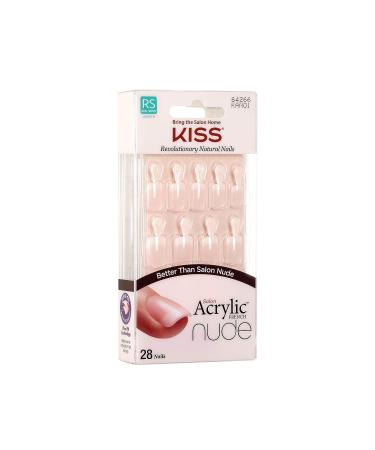 KISS Salon Acrylic Nude 28 Nails - 2 Pack, 56 Count - Long-Lasting Natural Look - Buy Online on GoSupps.com