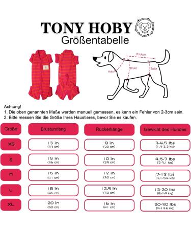 Tony Hoby Shirts for Dogs | Soft & Breathable Dog Suits for Small & Medium Dogs (Red Size S) - Stylish Dog Clothing - Buy Online on GoSupps.com