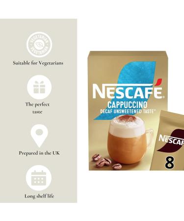 Coffee Multipack With 4x Nescafe Cappuccino Unsweetened Taste Decaf Gold Mix Coffee Boxes - 32 Nescaf Cappuccino Coffee Sachets - 8 per pack - Nescafe Coffee On the Go Instant Coffee Sachets - Buy Online on GoSupps.com