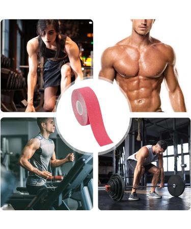 Fovolat Sports Tape Athletic Kinesiology Sports Tape Waterproof Breathable Kinesiology Tape | Athletic Tapes & Wraps Kinesiology Recovery Tapes Supports Muscles & Joints Hot Pink - Buy Online on GoSupps.com
