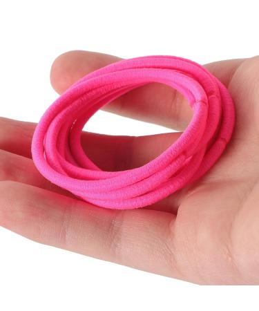 Frcolor Elastic Hair Ties - No Metal No Damage Ponytail Holders (Pack of 50) - Soft Pink Rubber Bands for All Hair Types - International Shipping Available - Buy Online on GoSupps.com