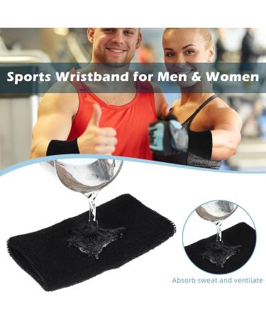 Buy 4 Pcs Sports Bracelets - Elastic Athletic Wrist Tapes for Men - Black & White - Breathable Fabric 5.9 Inch Wrist Size - Buy Online on GoSupps.com