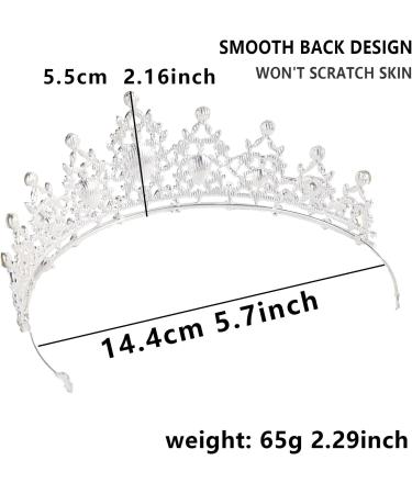 Crystal Crown and Tiara For Women - Rhinestone Headband For Princess Girls Bridal Hair Accessories For Weddings Birthday Silver - Buy Online on GoSupps.com