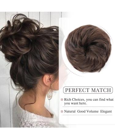 Buy Premium Hair Extensions for Updos | Voluminous Hair Ties in Dark & Light Brown - 45g - Buy Online on GoSupps.com