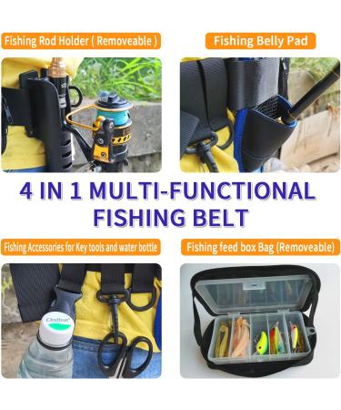 Fishing Belt Rod Holder | Boat Fighting Belt Waist Buckle Accessories Bag | Spinning Reel Holder Waist Water Holder - Men & Women Essential Tool - Buy Online on GoSupps.com
