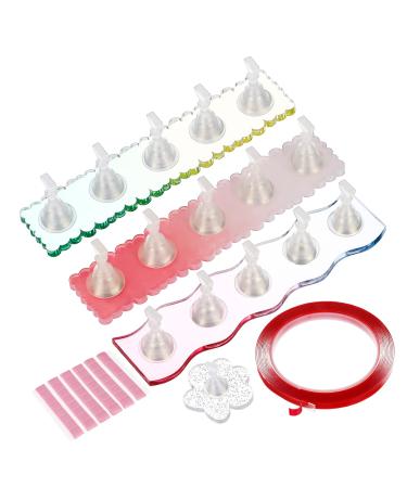 HONMEET 1 Set Nail Stand Set Nail Tips Training Stand Magnetic Nail Tips Practice Nail Painting Stand Magnetic Fake Nail Holder Nail Tip Stand Holder Nail Art Holder Nails Plastic