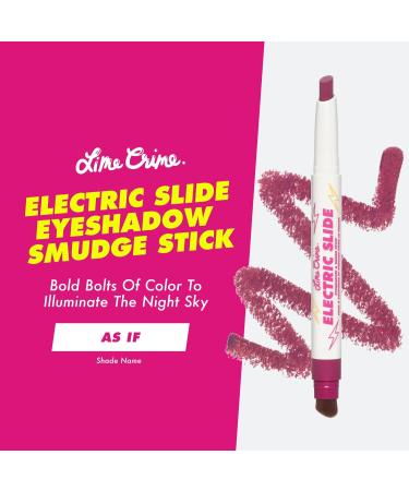 Lime Crime Electric Slide Eyeshadow & Brush Stick - As If | Vegan Cruelty-Free 2-in-1 Smudge Stick for Long Lasting Natural Color | International Shipping Available - Buy Online on GoSupps.com
