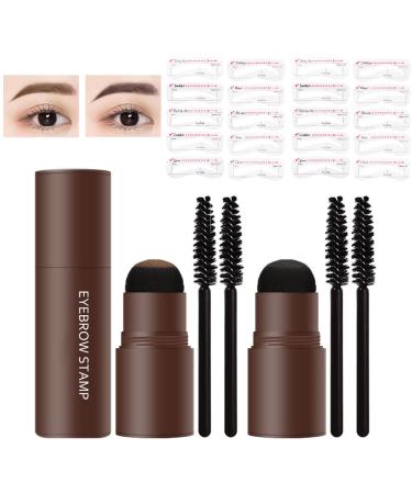 LXZJJM Eyebrow Stamp Stencil Kit - Long-lasting Smudge-free Brow Makeup | Natural and Smooth Texture | Multifunctional | Includes 10 Brow Shapes & Stamps | Reusable eyebrow stencils (01+04)