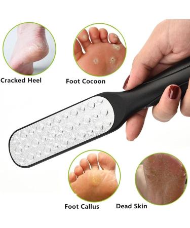 Foot File Foot Scraper for Hard Skin Professional Pedicure Double Side Foot Files Callus Remover Foot Scrubber Metal Foot Rasp Foot Care Tool for Dead Skin Cracked Heels Corn Removal - Buy Online on GoSupps.com