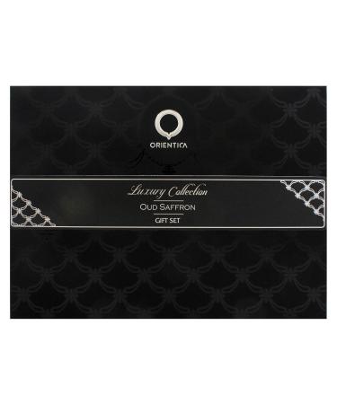 Orientica Oud Saffron for Men - 4 Pc Gift Set 2.7oz EDP Spray 2 x 10ml EDP Spray 7.5ml EDP Splash 3.3 Fl Oz (Pack of 1) - Buy Online on GoSupps.com