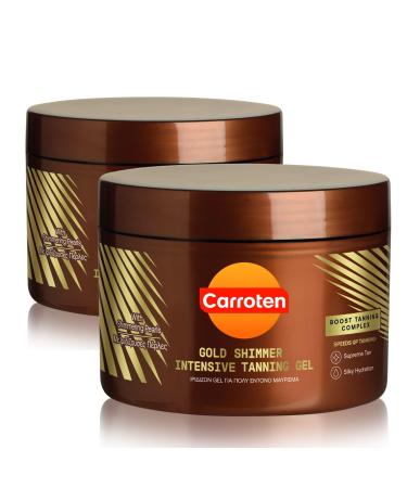Carrot gold tanning gel 300 ml (2 -pack) - browning accelerator with shimmering pearls - Carotten browning gel for maximum quick browning