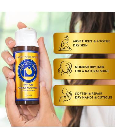 Organic Anti Aging Butter Cream for Dry Skin - Face, Body, Hair, Hands, Nails - Almond, Olive, Jojoba, Vitamin E, Lavender Oil - Day and Night Moisturizer - Buy Online on GoSupps.com