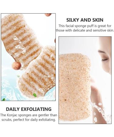 FOMIYES Konjac Face Wash Sponge Puff | Gentle Facial Cleaning Sponge for Makeup Removal & Bath | Ideal for All Skin Types - Buy Online on GoSupps.com