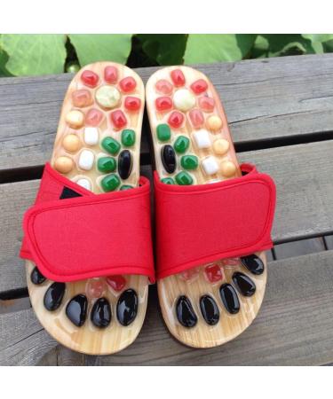 Relief Size Slippers for Neuropathy - Jade Massager & Acupuncture Point Sandals | Shiatsu Foot Pain Relief - Size 37-38 - Buy Online on GoSupps.com