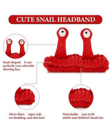 Molain Cartoon Coral Fleece Headband | Cute Elastic Hair Band for Women - Perfect for Makeup & Face Washing - Red - Buy Online on GoSupps.com