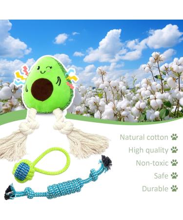 Buy Aeitpet Green Avocado Dog Toys - Squeaky Plush & Crinkle Paper for Large & Small Dogs - Buy Online on GoSupps.com