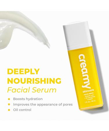 Hydrating 5% Niacinamide Face Serum - Moisturizing Exfoliator for Dry & Dull Skin - Gentle for All Skin Types - 1 fl oz | Creamy Skincare - Buy Online on GoSupps.com